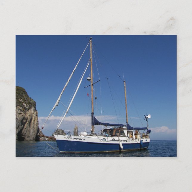 Cartão Postal Ancorado No Sul Da Itália (Frente)