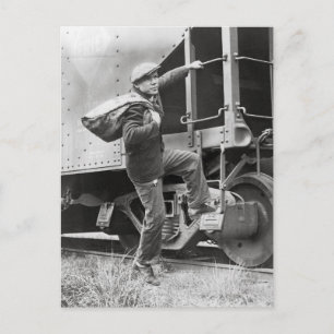 Cartão Postal Andando pelos trilhos, 1935