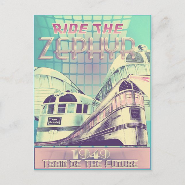 Cartão Postal Andar A Nostalgia Zephyr Vintage 1949 (Frente)