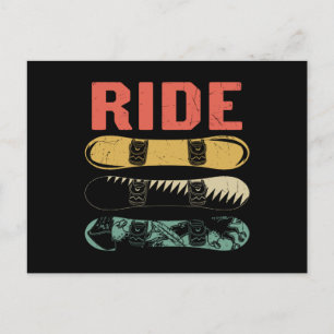 Cartão Postal Andar de Snowboard