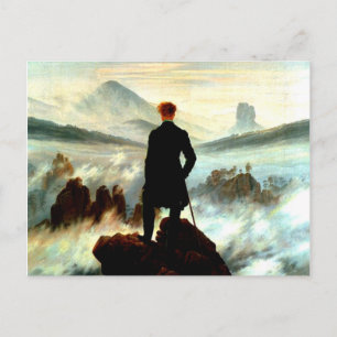 Cartão Postal Anderente Acima Do Mar De Nevoeiro Por Caspar Davi