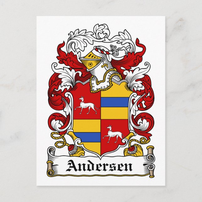Cartão Postal Andersen Family Crest (Frente)