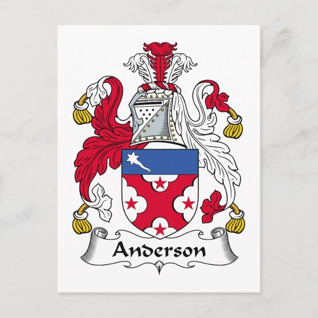 Cartão Postal Anderson Family Crest (Frente)