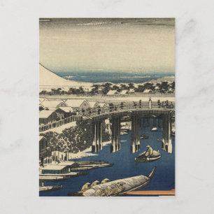 Cartão Postal Ando Hiroshige - Nihonbashi, Céu Limpo após a Neve