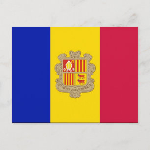 Cartão Postal Andorra - Bandeira -