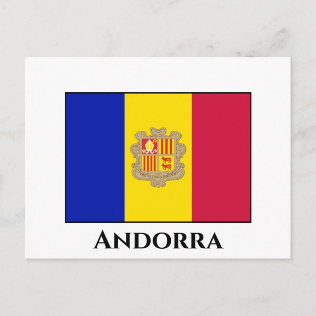 Cartão Postal Andorra Flag (Frente)