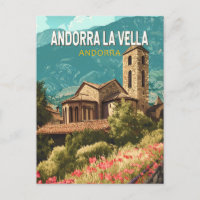 Andorra la Vella Viagem Art Vintage