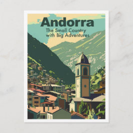 Cartão Postal Andorra Lavella Art vintage Travel