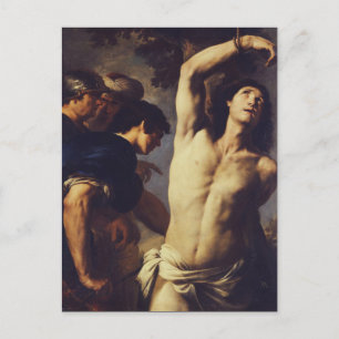 Cartão Postal Andrea Vaccaro St. Sebastião Arte Barroca Fina 
