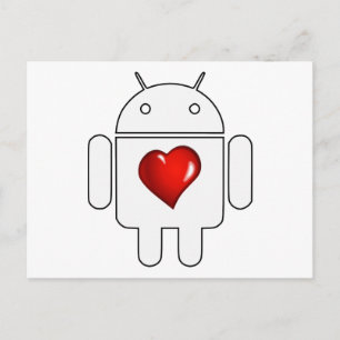 Cartão Postal Android Love