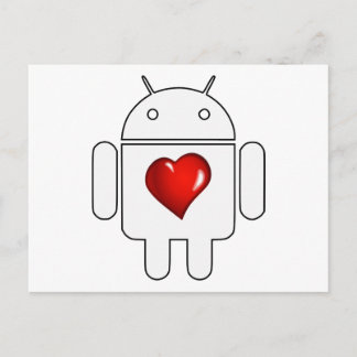 Cartão Postal Android Love