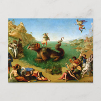 Cartão Postal Andrômeda libertado por Perseu por Piero di Cosimo
