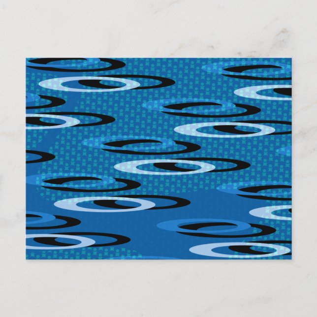 Cartão Postal Anéis azuis (Frente)