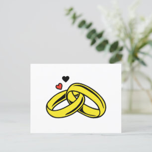 Cartão Postal Anéis de casamento