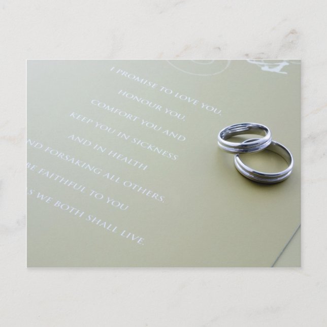 Cartão Postal Anéis de casamento (Frente)