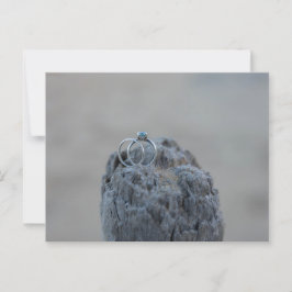 Cartão Postal Anéis de casamento na praia