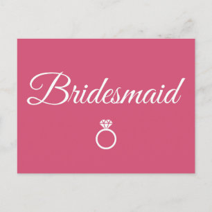 Cartão Postal Anel Bridesmaid