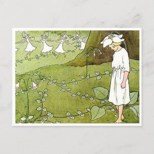 Cartão Postal Anel de Fadas Vintage Elsa Beskow