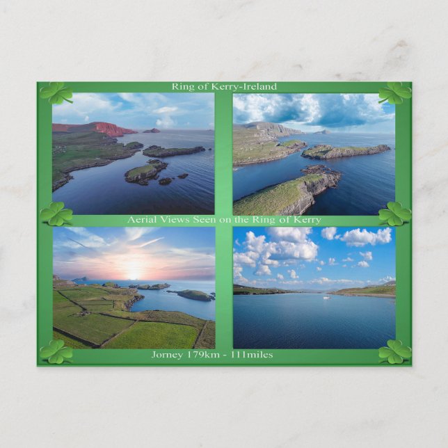 Cartão Postal Anel de Kerry (Frente)