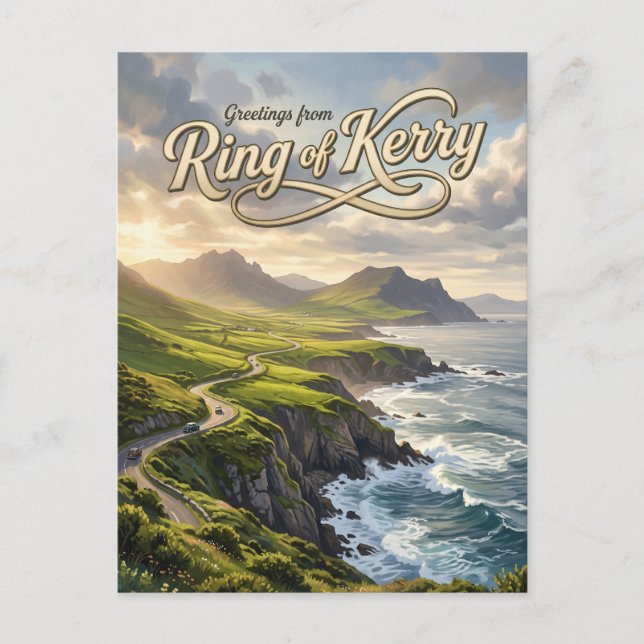 Cartão Postal Anel de Kerry Irlanda (Frente)