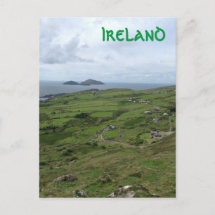 Cartão Postal Anel de Kerry Irlanda Vista para o Oceano Irlandês