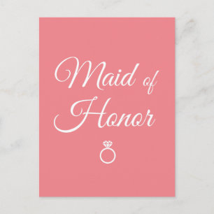 Cartão Postal anel de madrinha de casamento