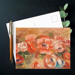 Cartão Postal Anêmonas (2) por Auguste Renoir