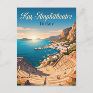 Cartão Postal Anfiteatro de Kaş Turquia