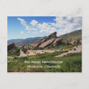 Cartão Postal anfiteatro red rocks em Morrison Colorado