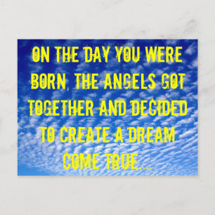 Cartão Postal Angel Birthday