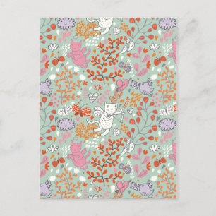 Cartão Postal Angel cats