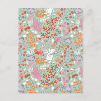 Cartão Postal Angel cats