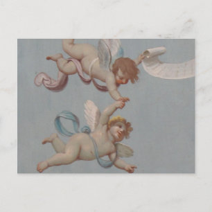 Cartão Postal Angel Cherubs Whimsical Renaisance