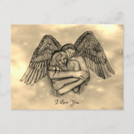 Cartão Postal Angel Eros no Amor, eu te amo