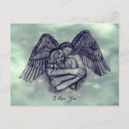 Cartão Postal Angel Eros no Amor, eu te amo