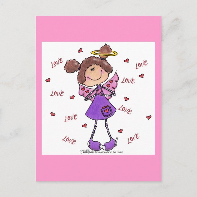 Cartão Postal Angel Hearts (Frente)