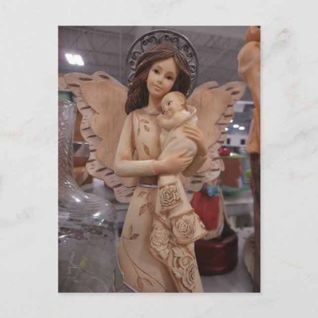 Cartão Postal Angel Holding Criança (Frente)