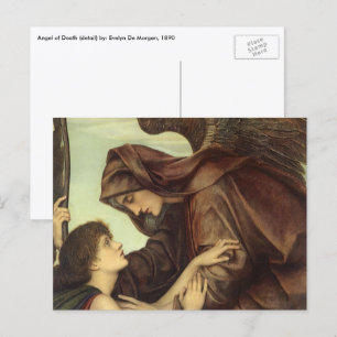 Cartão Postal Angel of Death por Evelyn De Morgan