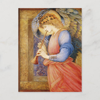 Cartão Postal Angel Plays um Flageolet - Edward Burne-Jones