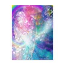 Angel Rezando Mundo Paz Linda Watercolor