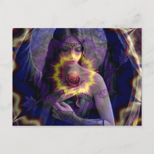 Cartão Postal Angel Rosa