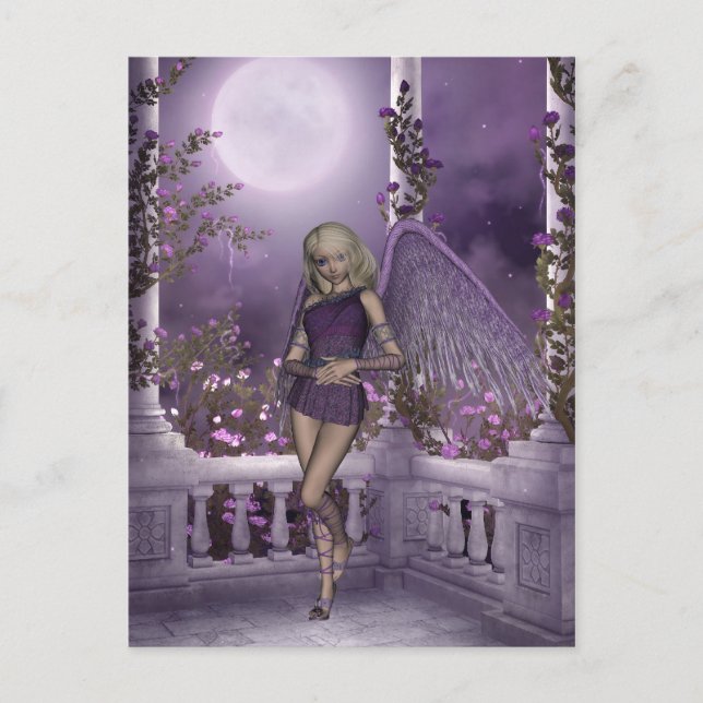 Cartão postal Angel Violet Charms (Frente)