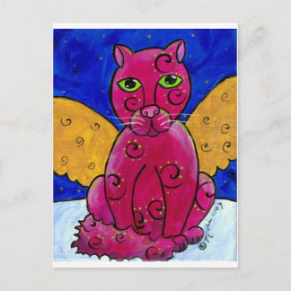 Cartão Postal AngelCatPink