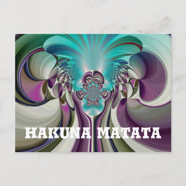 Cartão Postal Angelic Hakuna Matata Oferece produto HeartCustom (Frente)