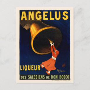 Cartão Postal Angelus Liqueur France Poster vintage 1907