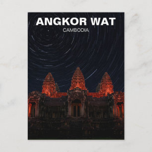 Cartão Postal Angkor Wat Cambodja à Noite