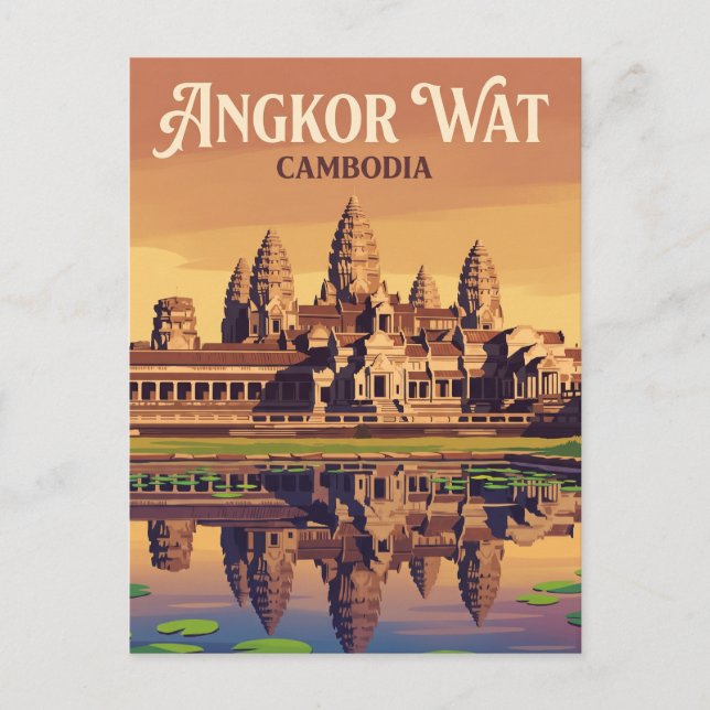 Cartão Postal Angkor Wat Camboja (Frente)