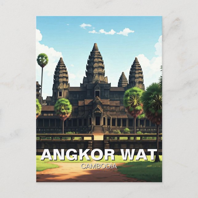 Cartão Postal Angkor Wat Camboja (Frente)