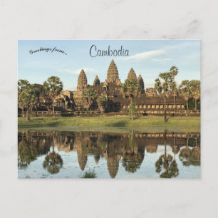 Cartão Postal Angkor Wat em Angkor Siem Riep no Camboja