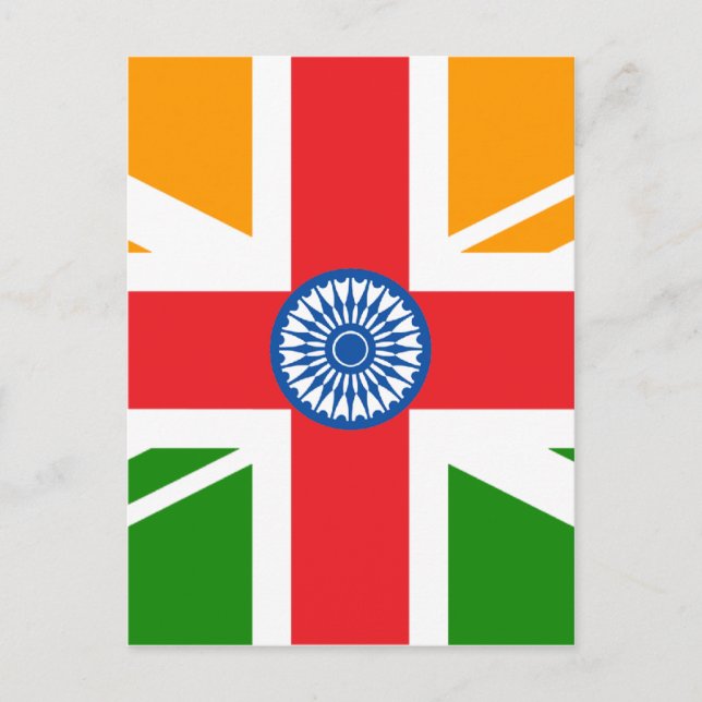 Cartão Postal Anglo Indian Flag (Frente)